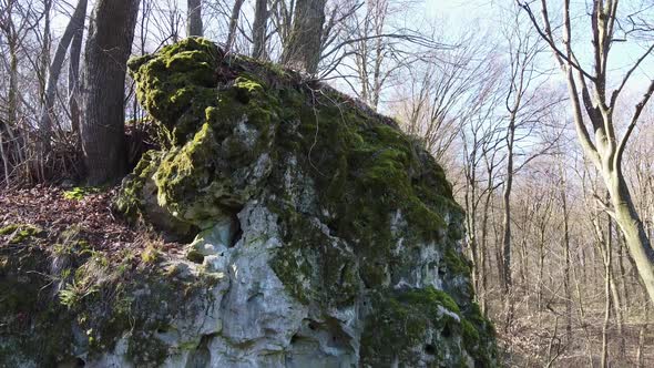 Cave Monastery Complex in Forest Krehiv, Ukraine