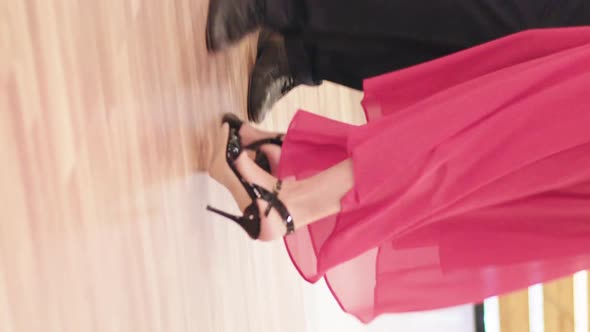 Tango Dancers Feet While Dancing Vertical Video alt