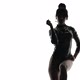 The Dancer Moves on a White Background - VideoHive Item for Sale