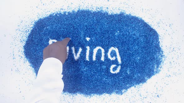 Blue Writing Diving