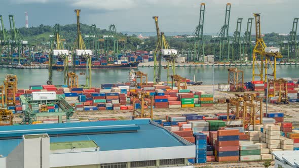 Commercial Port of Singapore Timelapse alt