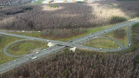 Car Interchange, Russia, Aerial View alt