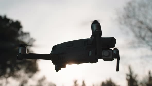 Drone Hovering in the Air Close Up alt
