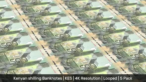 Kenya Banknotes Money / Kenyan shilling / Currency Sh / KES / 5 Pack - 4K alt