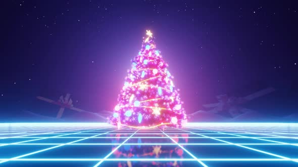 Neon Christmas Background