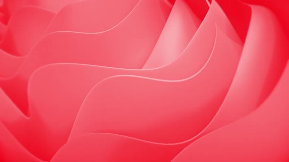3d Wavy Red Shapes Background