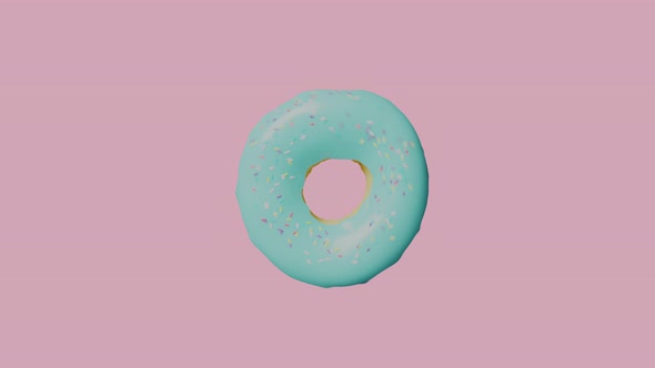 Rotating blue donut