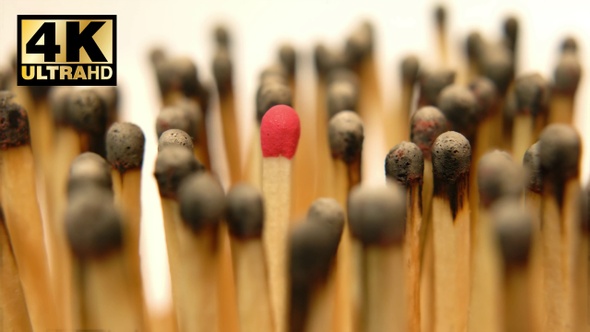 Be Different Burnt Matches Abstract Art One For All All For One