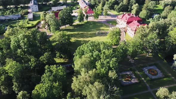 Dikli Palace and Park. Old Manor at City Valmiera, Latvia. alt
