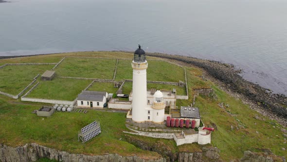 The Island of Pladda off the South Coast of Arran in Scotland with a Lighthouse alt