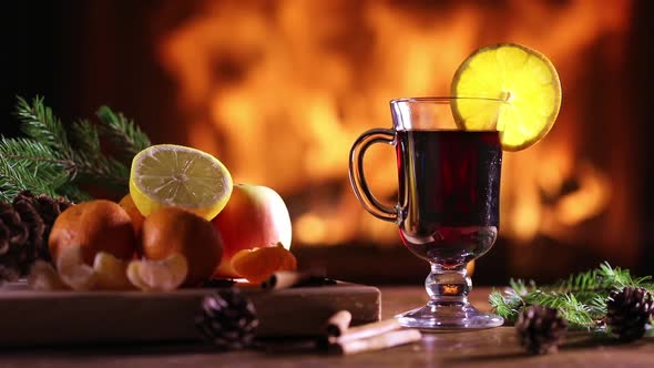A Glass of Mulled Wine (Gluhwein) 