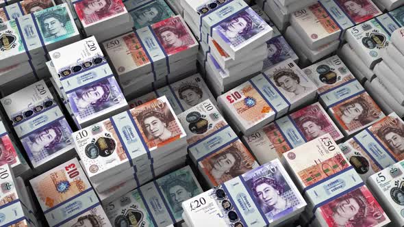 Money Bills Sterlings Banknotes