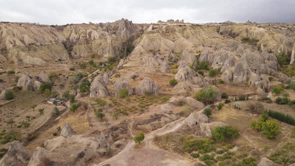 Cappadocia Landscape Aerial View. Turkey. Goreme National Park alt