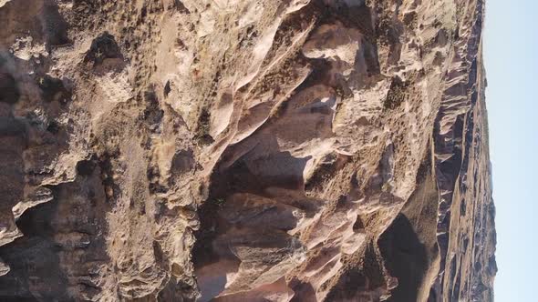 Vertical Video Cappadocia Landscape Aerial View alt