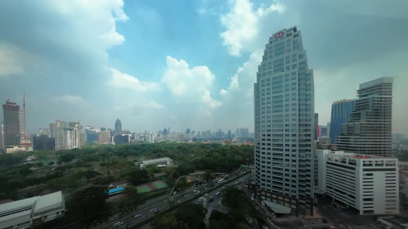 Timelapse City and Building in Day Time