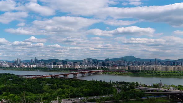 Seoul Eungbongsan Seongsu Bridge Traffic