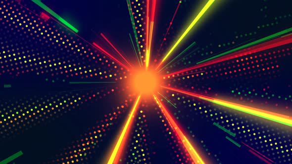 Abstract Glowing Lines with dots colorful background