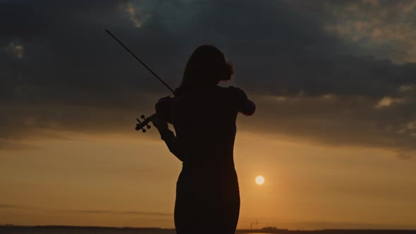 Silhouette of Woman From the Back alt