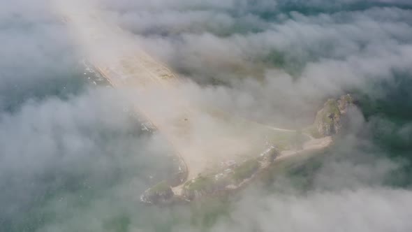 Aerial View of the Nazimov Sand Spit Russia alt
