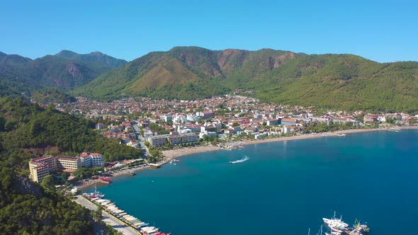 Beautiful Aerial View on the Aegean Sea in Ichmeler Near Marmaris Turkey alt