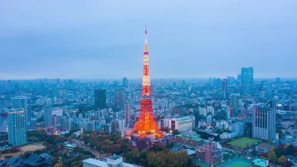 Tokyo Tower And Building In Tokyo City alt