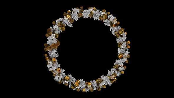 White And Gold Christmas Wreath 