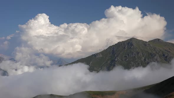 Cloud Movements in High Terrestrial Mountain Climate alt