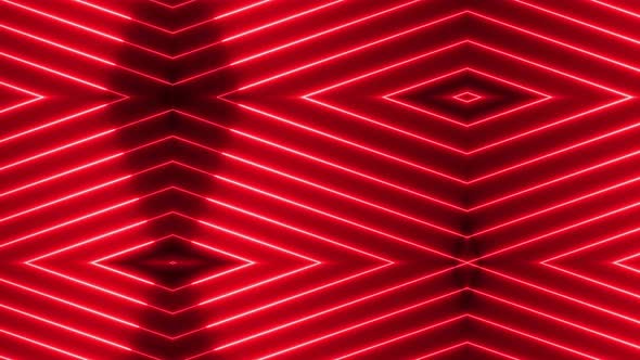 Neon light geometric glowing line animation. Animated neon line motion background. Vd 715