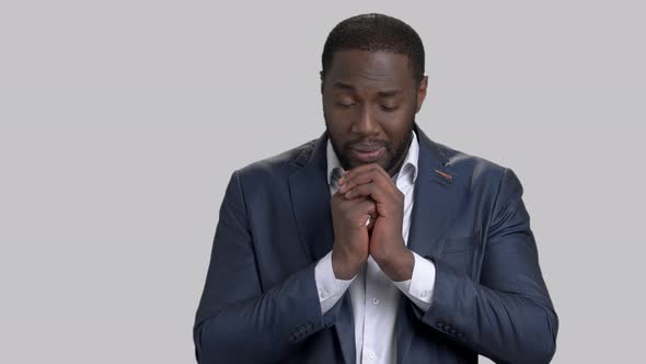 Afro-american Businessman Regretting About Something alt