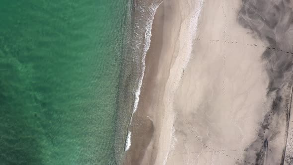 Aerial view from the air to the beach