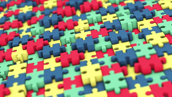 Background of 3d color puzzles