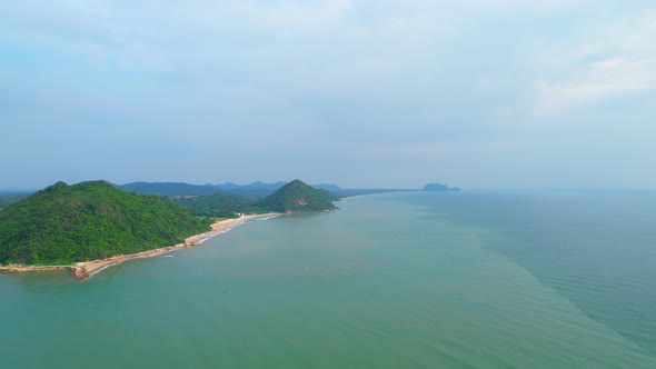 4K aerial view from a drone. Tropical seas and coasts alt