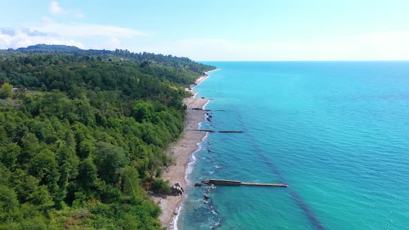 The Black Sea Coast From the Height of the Flight