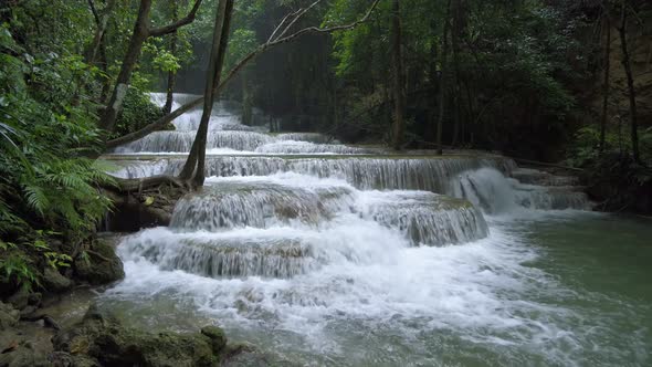 Huai Mae Khamin Waterfall, first level, Kanchanaburi, Thailand