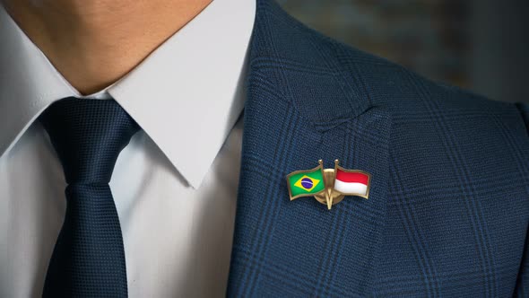 Businessman Friend Flags Pin Brazil Indonesia alt