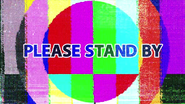 Glitch Screen Please Stand By alt
