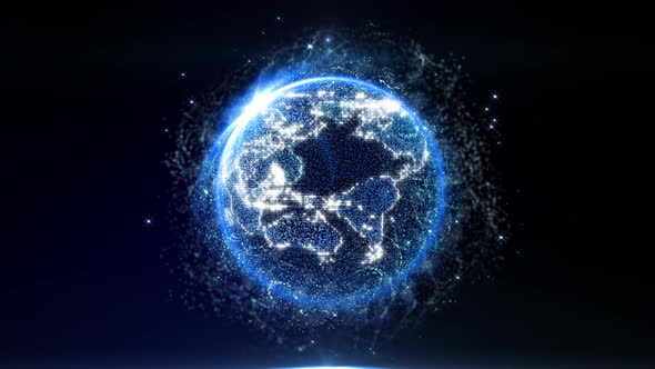 Spinning Digital Science Earth
