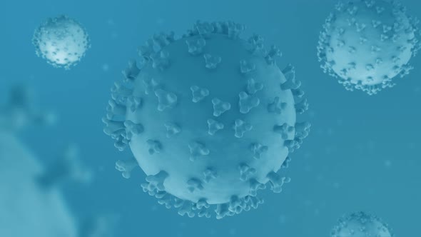 Coronavirus ( Covid - 19 ) Looped Blue Background