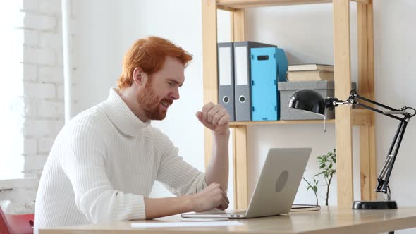 Man with Red Hairs  Reacting to Failure and Financial Loss alt