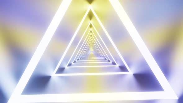 Rotated Triangle Tunnel With Smooth Lights Vj Loop Background 4K alt