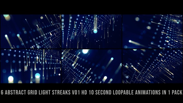 Abstract Grid Light Streaks Blue V01
