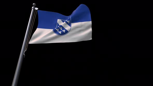 Kassel City  Flag (Germany)With Alpha Channel 4K alt
