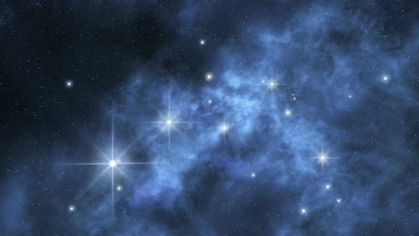 Bright Space Nebula Rotation