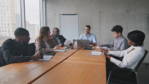 Multiethnic Business Team Multiracial Businesspeople Group Worker Entrepreneurs Sitting at Table at alt
