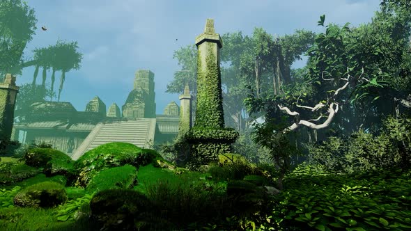 Temples And Obelisks In The Jungle