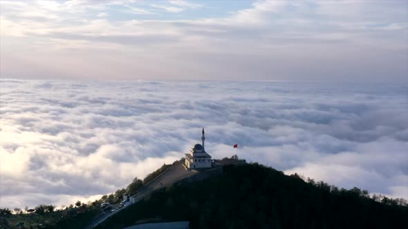 Drone Hyperlapse - Highest Mosque in the World Above Clouds