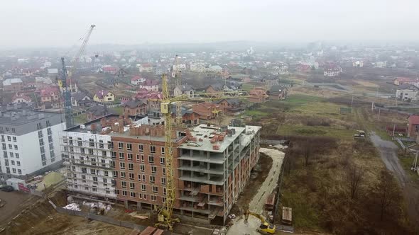 Crane Tower Working View From the Quadcopter