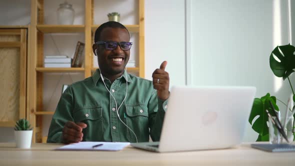 Businessman 30s Talk to Colleagues on Online Conference Spbas alt