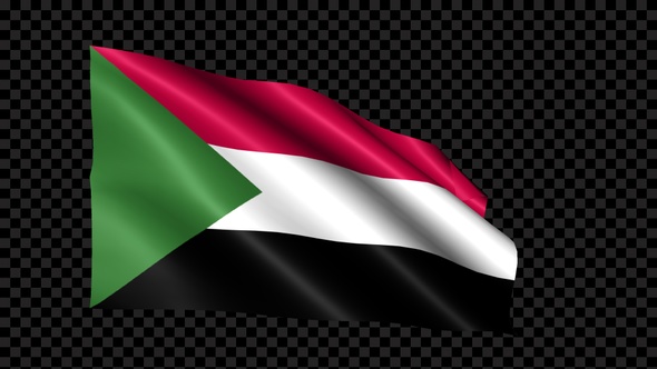 Sudan Flag Blowing In The Wind alt