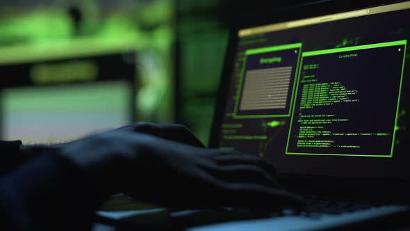 Hacker Trying to Pick Password, Server Protection Blocking Access to Information alt